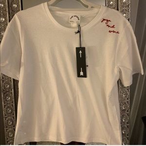 Upside Yoga and wine tee